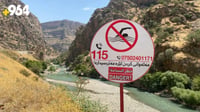 Signboards in Rawanduz warn against swimming in local rivers