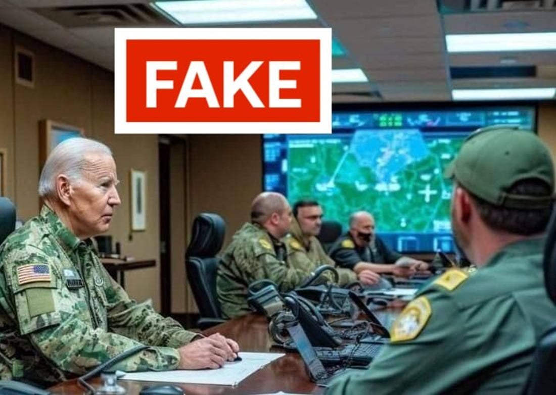 Fact checking the fake image of President Biden