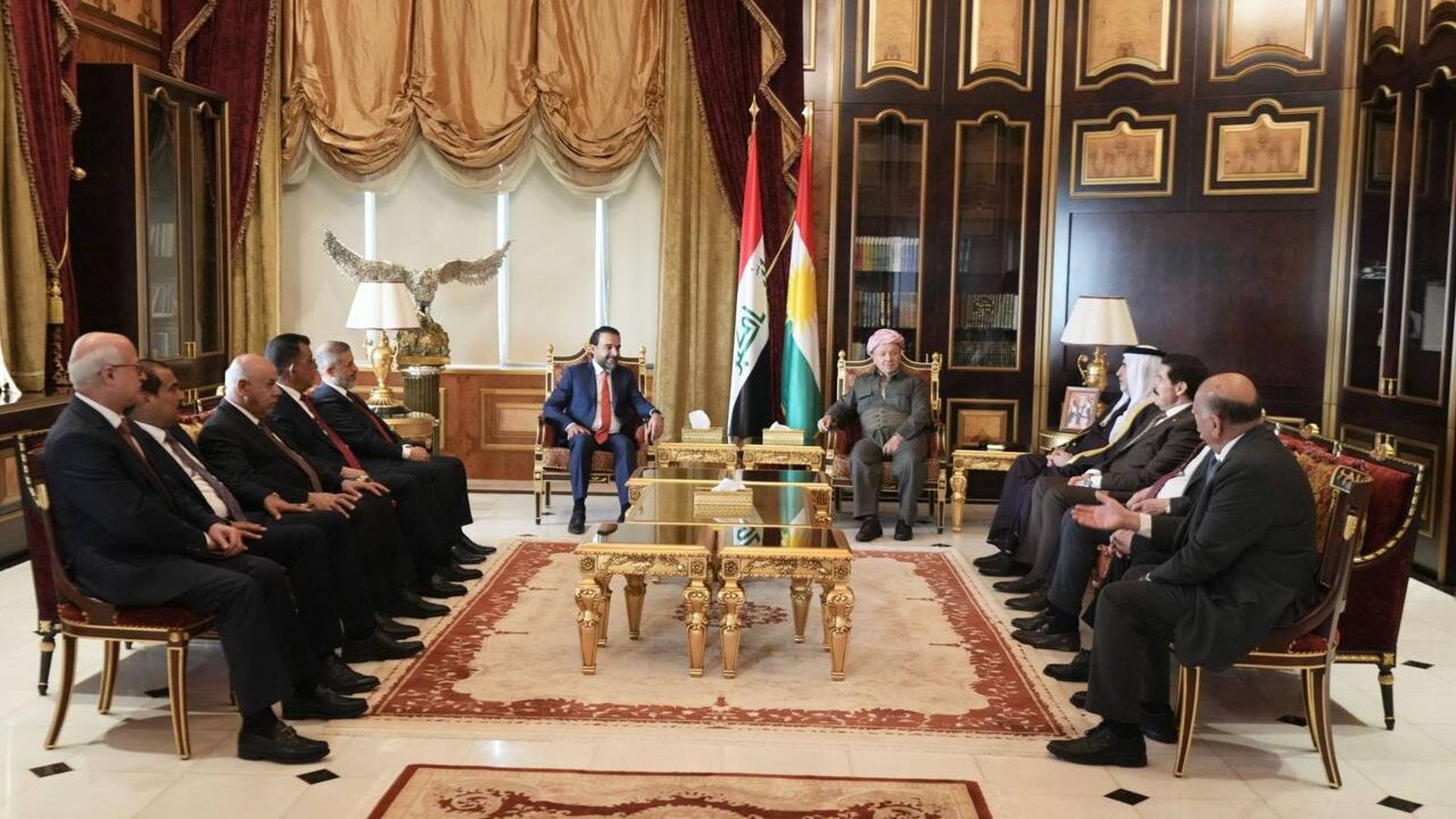 Halbousi meets Masoud Barzani in Erbil
