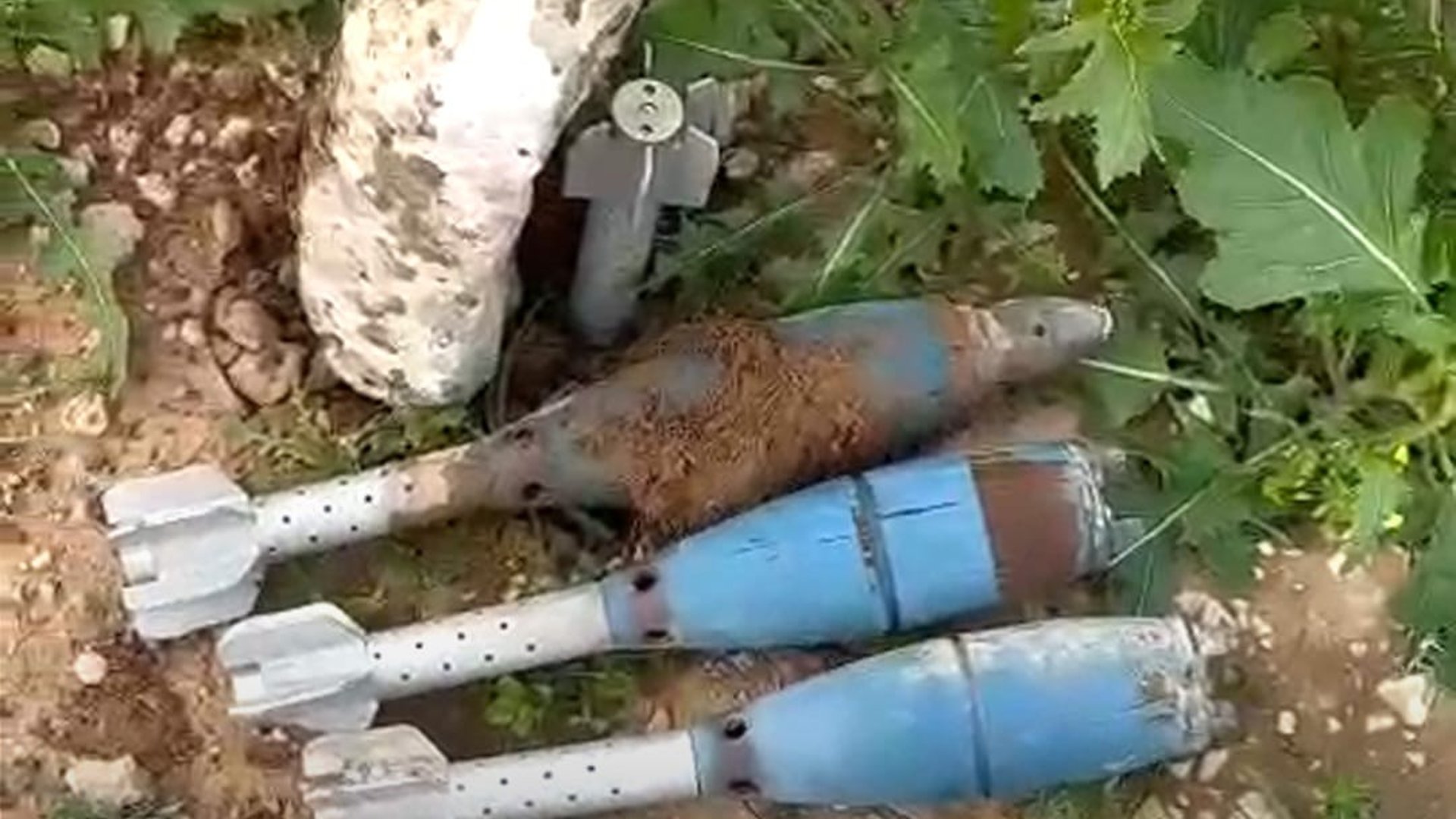 Unexploded ordnance found by local residents in Makhmur