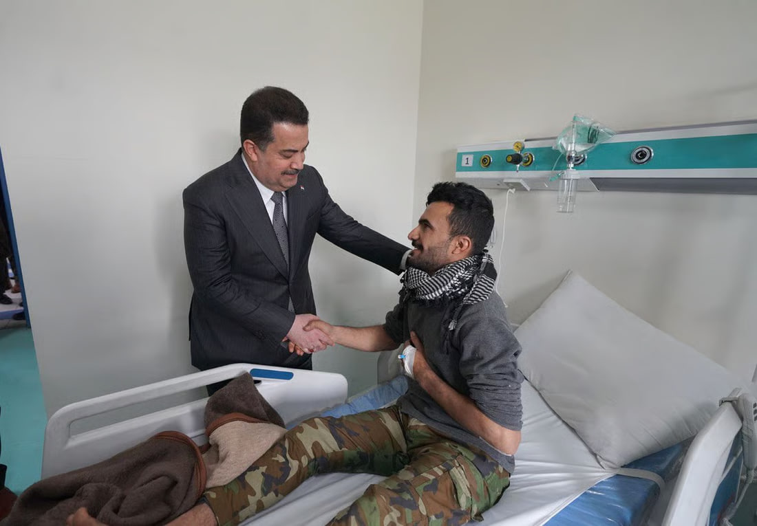 PM visits military hospital in Baghdad