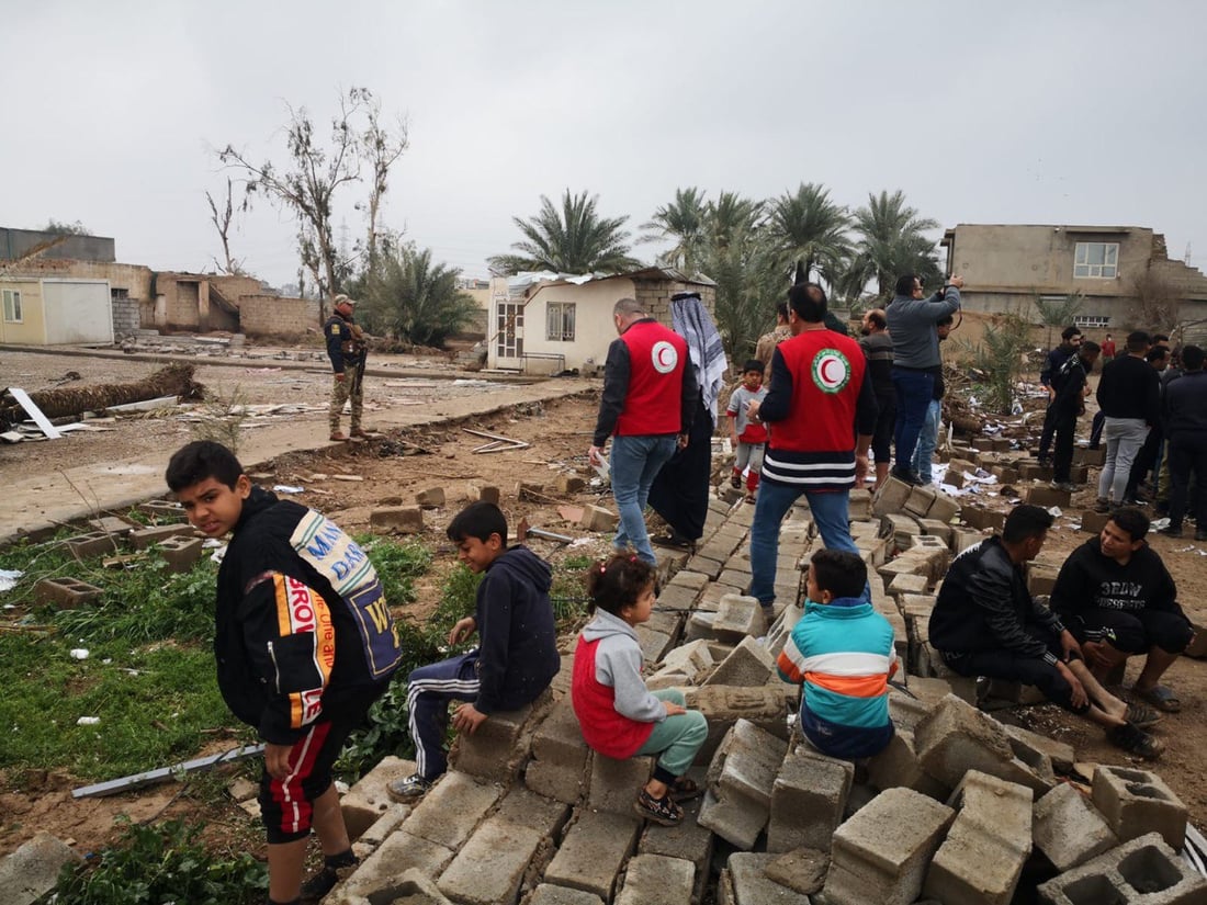 الهلال الأحمر: تضرر 50 منزلاً ومدرسة جراء الأمطار والأعاصير في ديالى (صور)