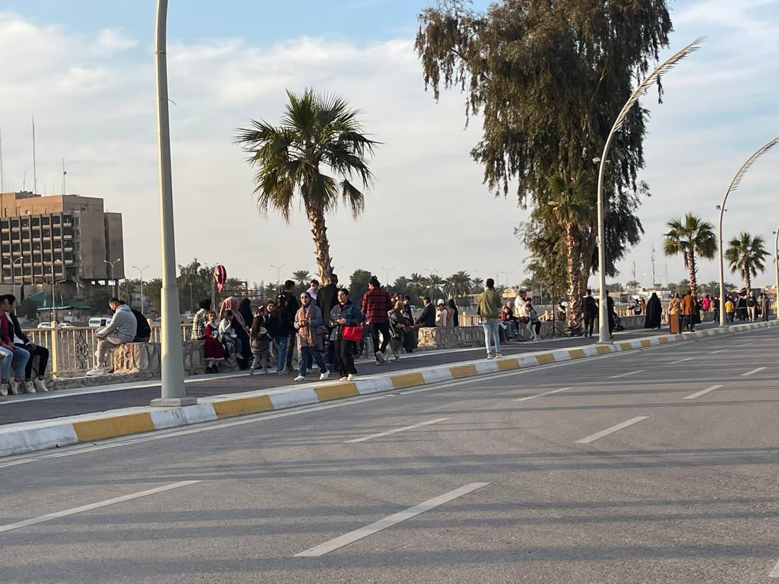 Diyala river corniche attracts families amid mild weather