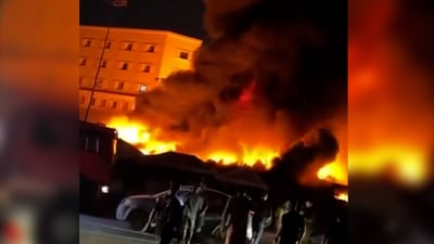 حريق كبير آخر في أهم سوق قرب قلعة أربيل الآن
