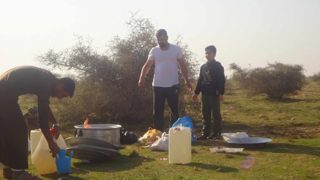 Camping enthusiasts explore the scenic Iraqi desert in Samawah