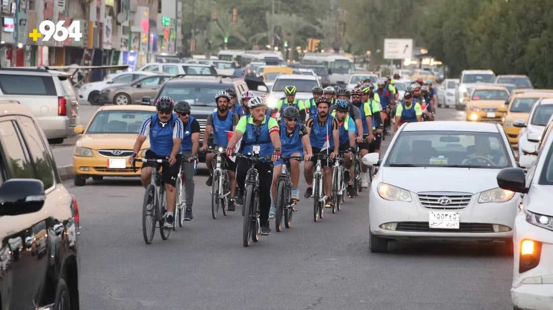 Bicyclists in Baghdad push for higher voter engagement ahead of elections