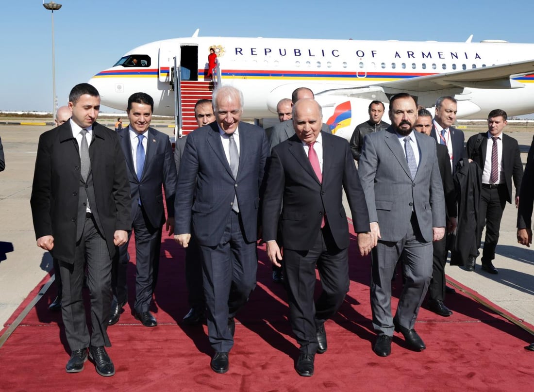 Armenian president arrives in Baghdad on official visit