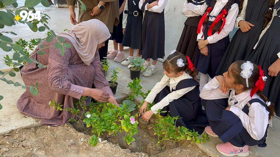 Safwan municipality plants 1000 seedlings in schools for ‘Green Cell’ project