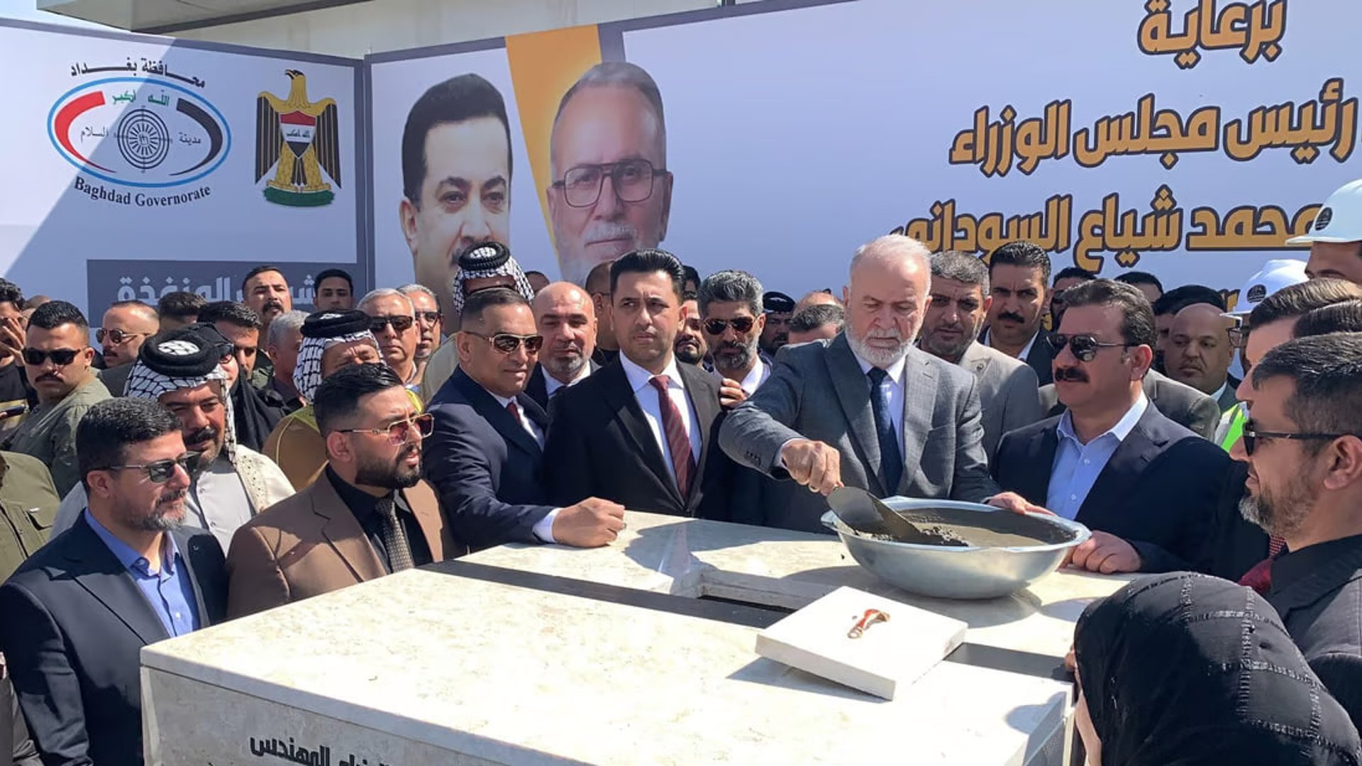 Baghdad governor lays foundation stone for AlNahrawan sewer project