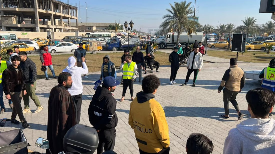 Motorcycle and tuk-tuk owners protest in Baghdad