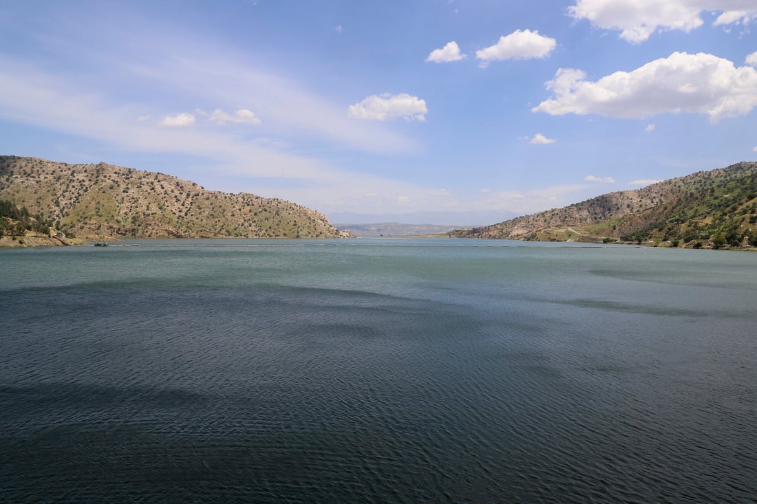 A picture taken on May 5, 2024 shows the Darbandikhan Dam in northeastern Iraq almost full after strong rainfalls. - Iraq has suffered four consecutive years of drought, with irregular rainfall badly affecting water resources, forcing many farmers to abandon their land. (Photo by Shwan MOHAMMED / AFP)