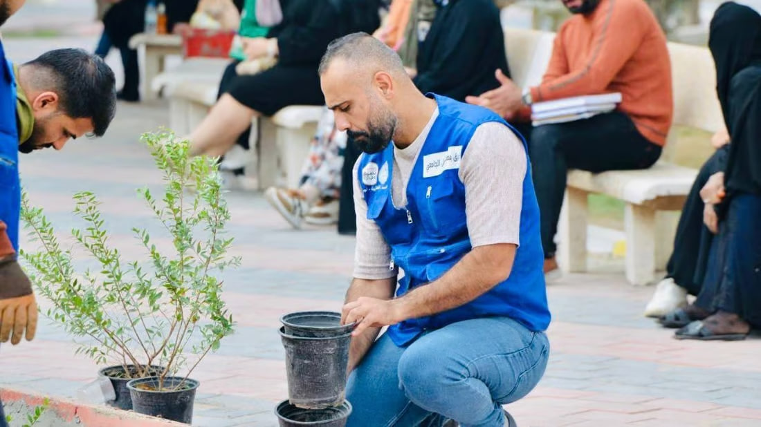 Volunteer team plants 9,000 trees in Baghdad university campus
