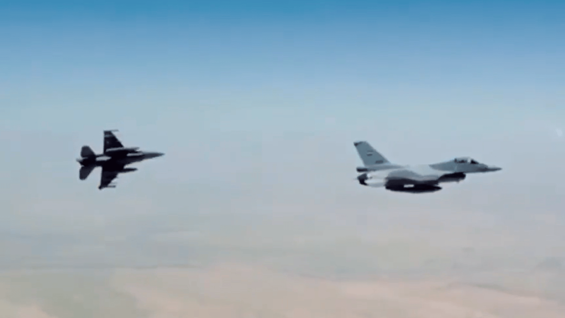 شاهد طائرات F16 العراقية تدك أوكاراً لـ "داعش" شرقي صلاح الدين