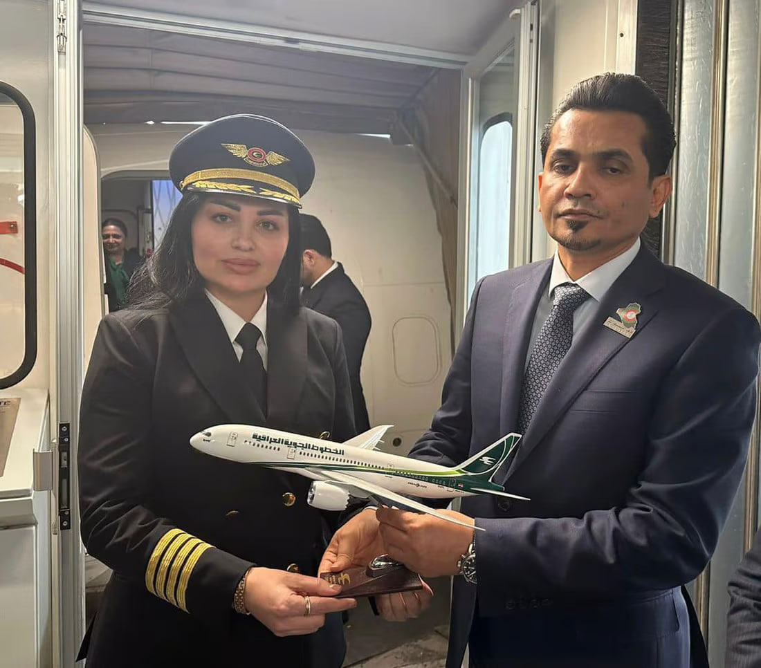 Kurdish female pilot makes history with Baghdad-Dubai flight