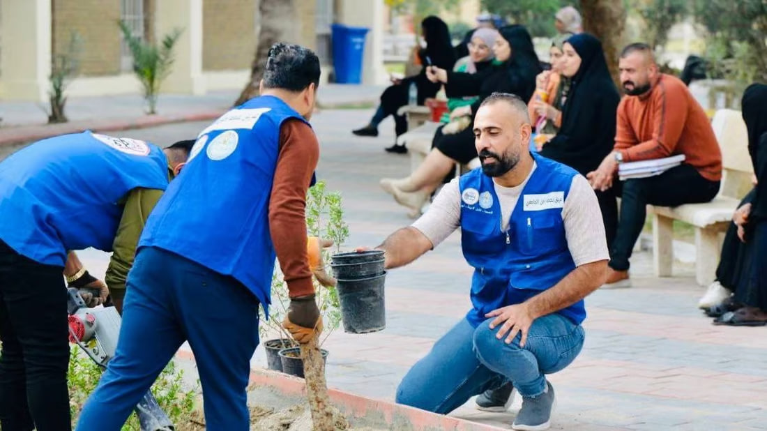Volunteer team plants 9,000 trees in Baghdad university campus