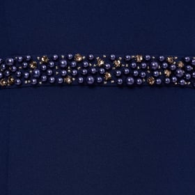 Women's Pearl Crepe Trim Dress