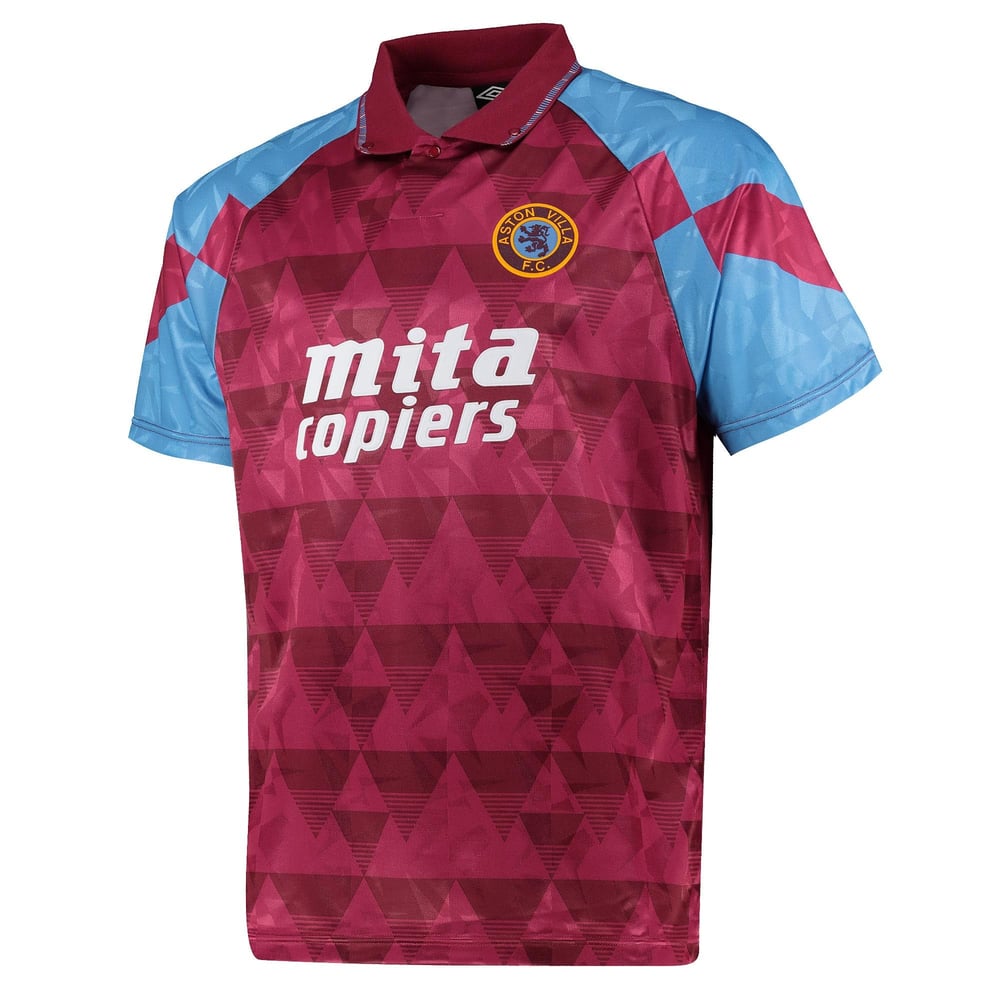 Kinder Aston Villa 1990 Retro Trikot - Rot