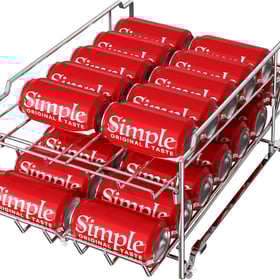 Simple Houseware Dual Row Front Loading Can Dispenser, Chrome