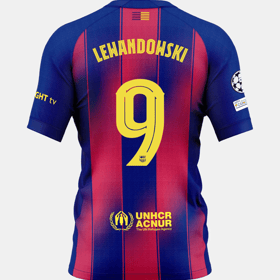 Herren FC Barcelona 2025/26 Heim UCL Trikot - LEWANDOWSKI #9