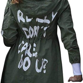 Melania Trump \u201CI Really Don\u2019t Care, Do You?\u201D Inspired Cargo Jacket for Women- Lightweight Cotton Jacket
