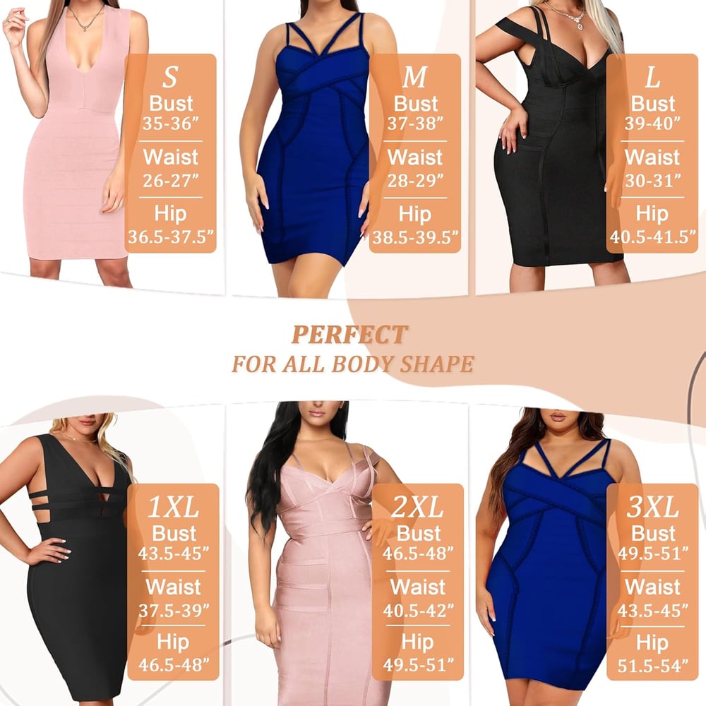 Womens Elegance Stretch Chic Bandage Dress