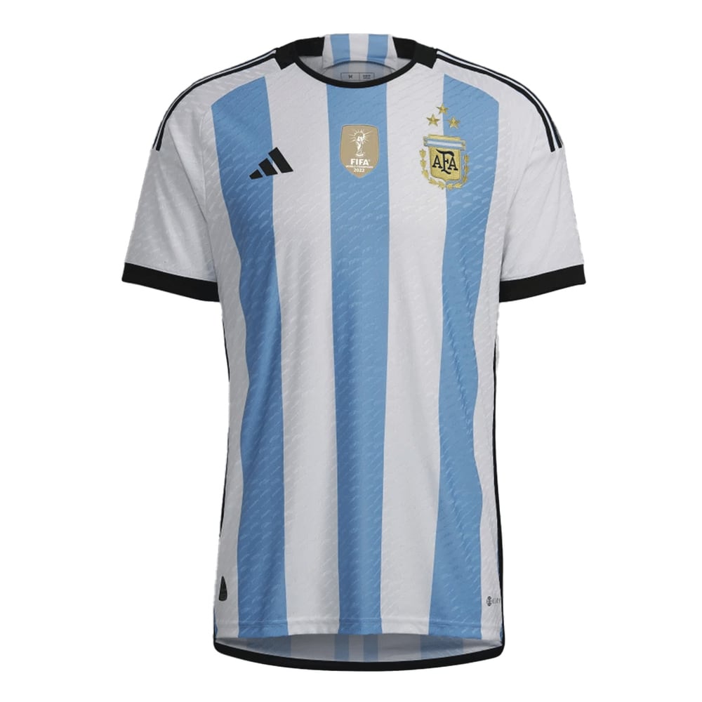 Argentinien Champions Spielerversion Heimtrikot Weltmeisterschaft 2022 - 3 Stars