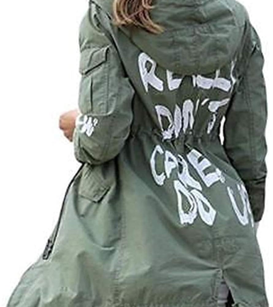 Melania Trump \u201CI Really Don\u2019t Care, Do You?\u201D Inspired Cargo Jacket for Women- Lightweight Cotton Jacket