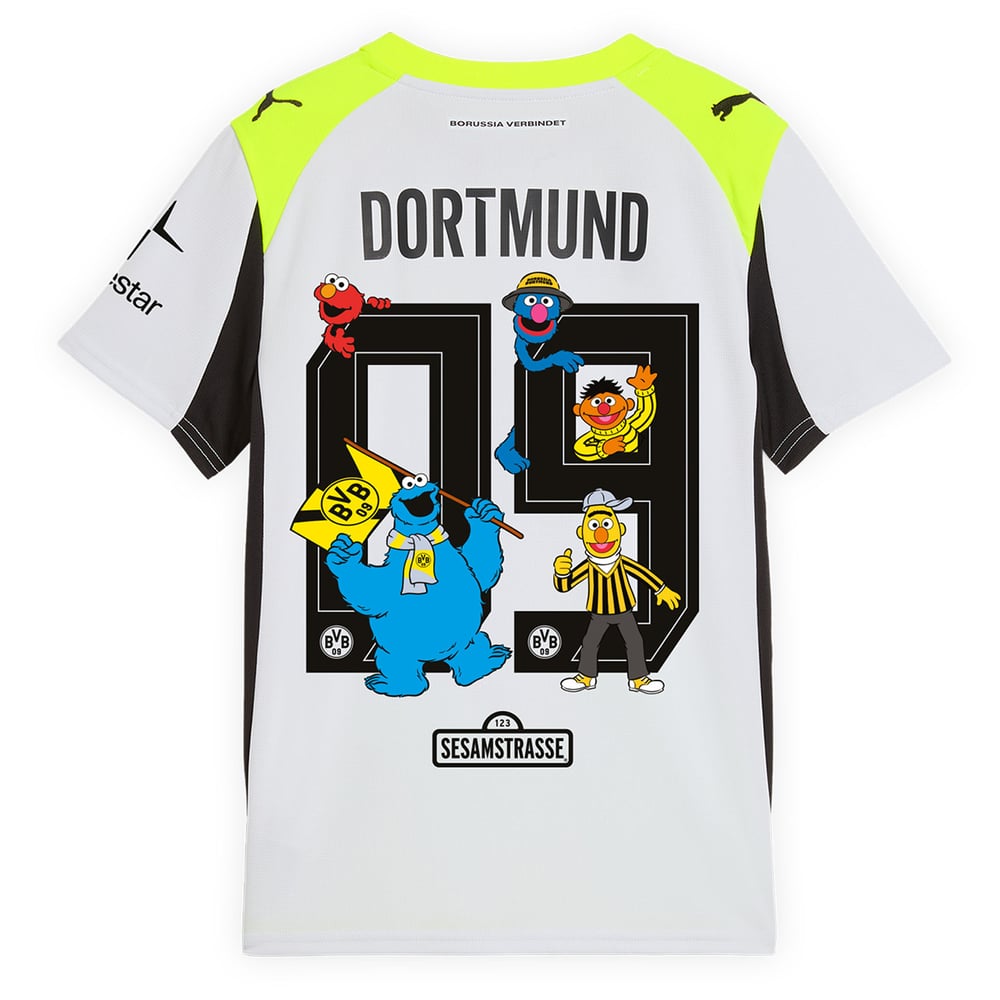 Kinder BVB Borussia Dortmund 2025/26 Auswärtstrikot Sesamstraße Nr. 9