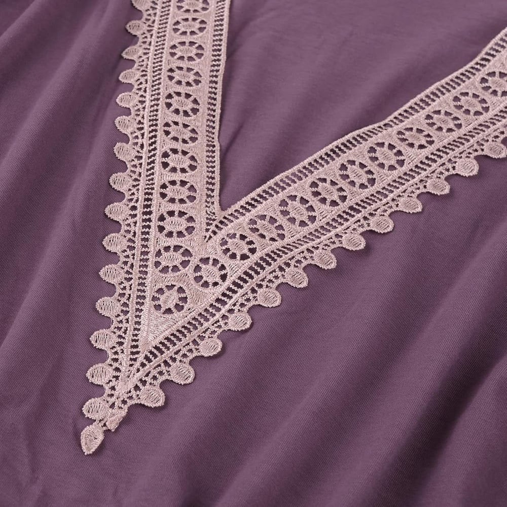 Womens A line V Neck Dress with Pockets Solid Color Short Sleeve Waist Retraction Dress