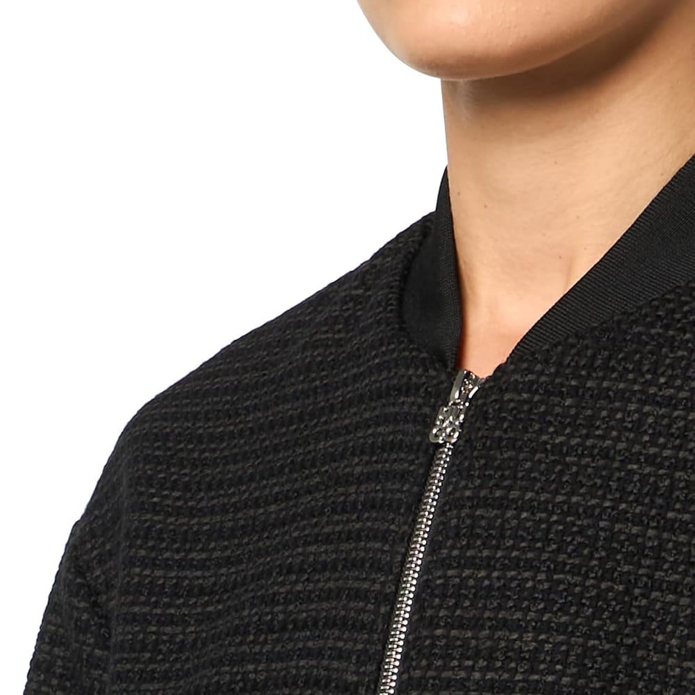 Women's Boucle Cropped Bomber Jacket