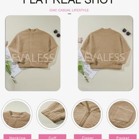 Bomber Jackets for Women Spring Fashion 2026 Cute Jacquard Coats Lightweight Zip Up Jackets Dressy Casual