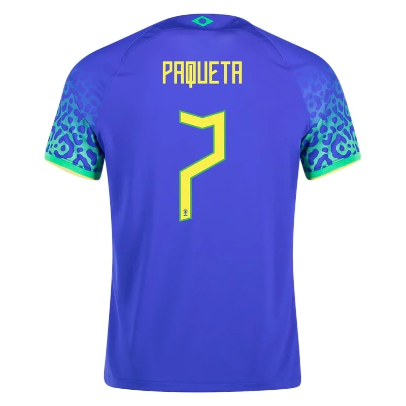 Lucas Paquetá #7 Brasilien Auswärtstrikot Weltmeisterschaft 2022