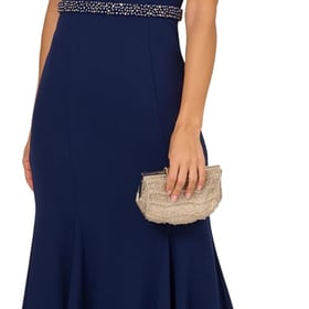 Women's Pearl Crepe Trim Dress