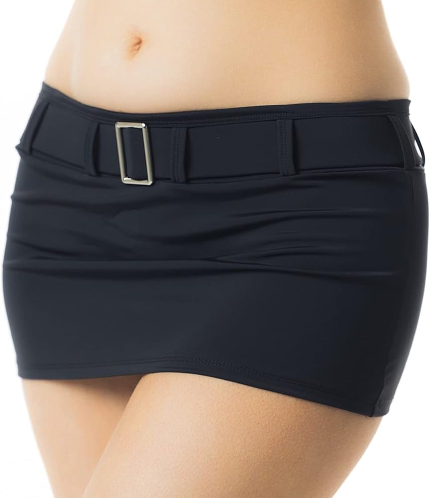Low Rise, Stretchy, Belted Mini Skirt, Flirty and Fun, Mini Skirts for Women, Women's Low Rise Micro Mini Skirt
