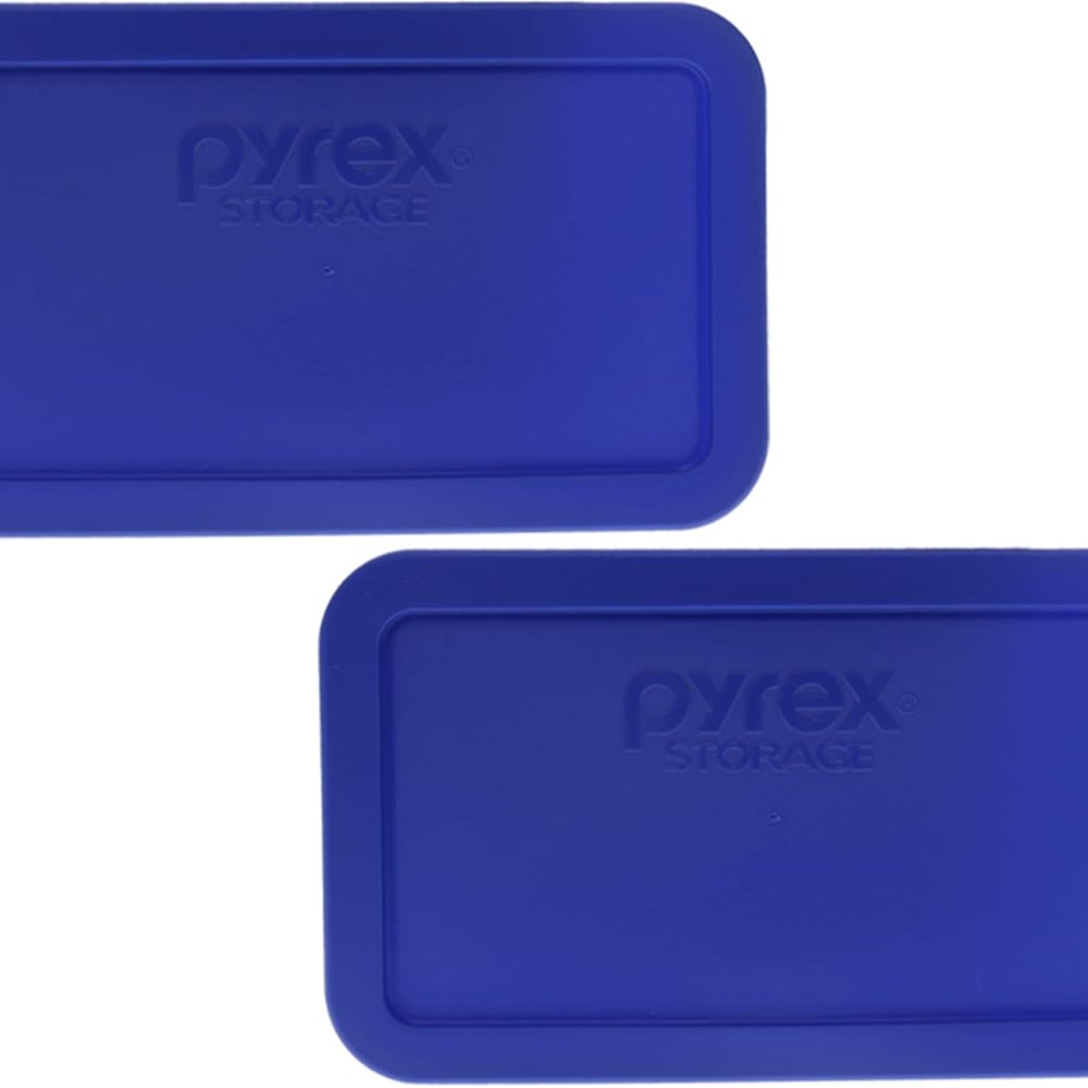 Pyrex 7214-PC 4.8 Cup Cadet Blue Food Storage Replacement Lid (2-Pack) - Made in USA