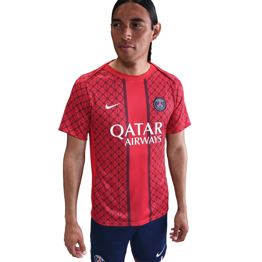Herren PSG 2025/26 Drittes Aufwärmtrikot - Rot