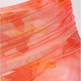 Women's Floral Print Strapless Bodycon Tube Top Dress Sleeveless Summer Wedding Guest Cocktail Sundresses