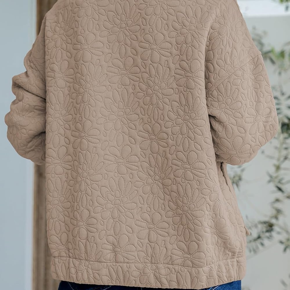 Bomber Jackets for Women Spring Fashion 2026 Cute Jacquard Coats Lightweight Zip Up Jackets Dressy Casual