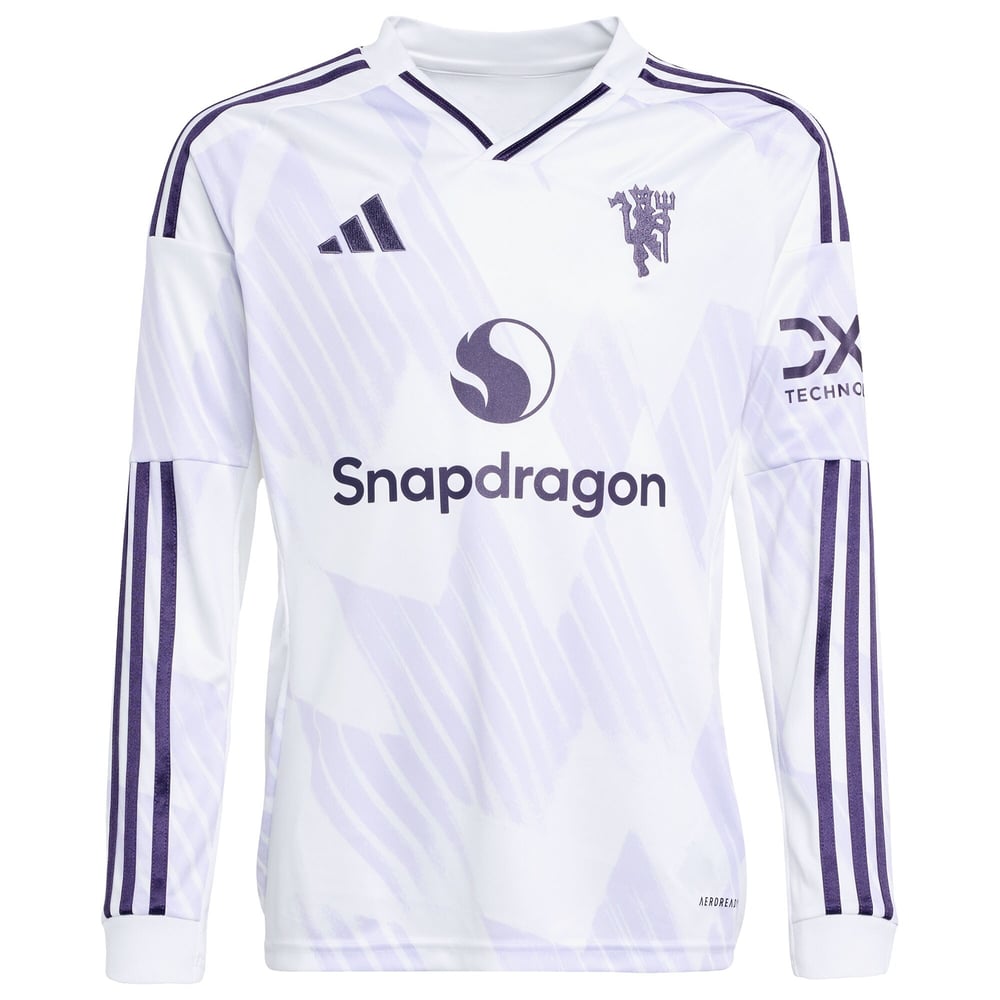 Kinderlangarmtrikot Manchester United Auswärts 2025/26