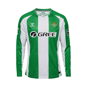 Kinder Real Betis 2025/26 Heimtrikot mit langen Ärmeln