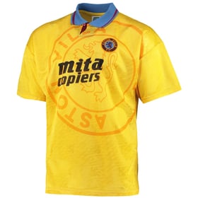 Kinder Aston Villa 1990 Retro Trikot - Gelb