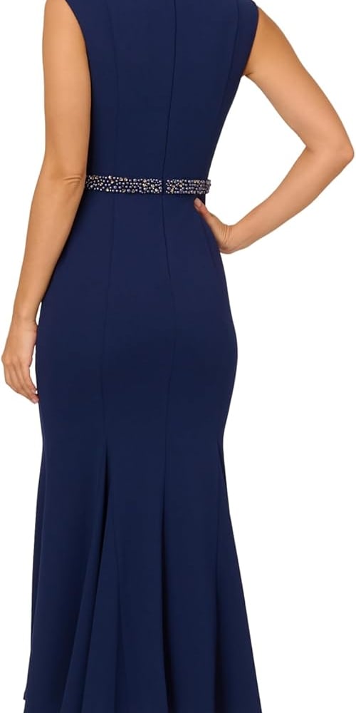 Women's Pearl Crepe Trim Dress