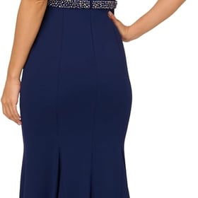 Women's Pearl Crepe Trim Dress