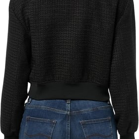 Women's Boucle Cropped Bomber Jacket