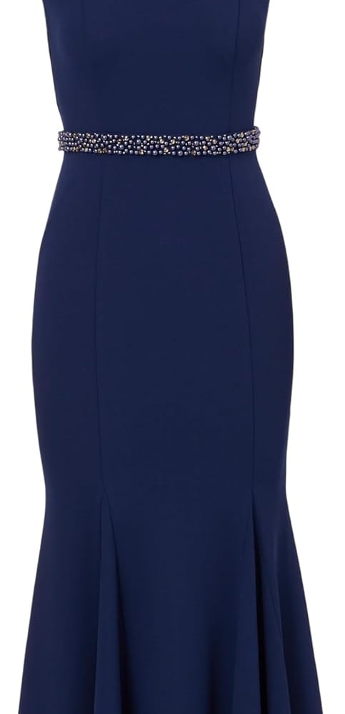 Women's Pearl Crepe Trim Dress