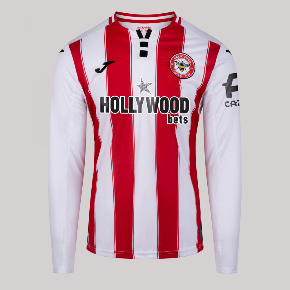 Men's Brentford 2025/26 Home Long Sleeve Shirt