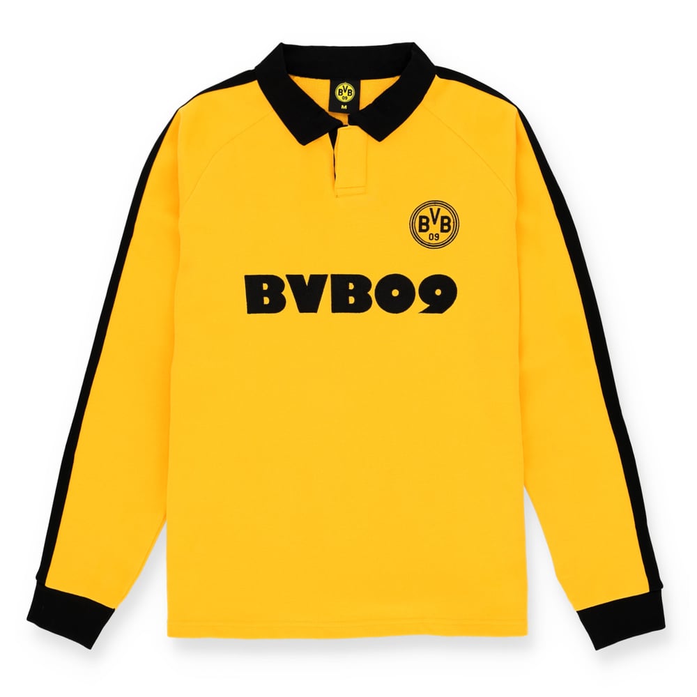 Kinder BVB Borussia Dortmund Retro-Langarmtrikot der 70er Jahre