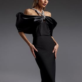 Red Maxi Halter Sleeveless Backless Formal Evening Dress Elegant Rhinestone Off Shoulder Large Bow Gala Dress for Women