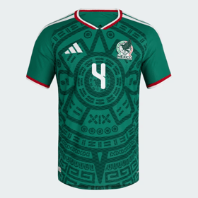 Kid's Mexico 2026 Home Authentic World Cup Shirt E. ÁLVAREZ #4