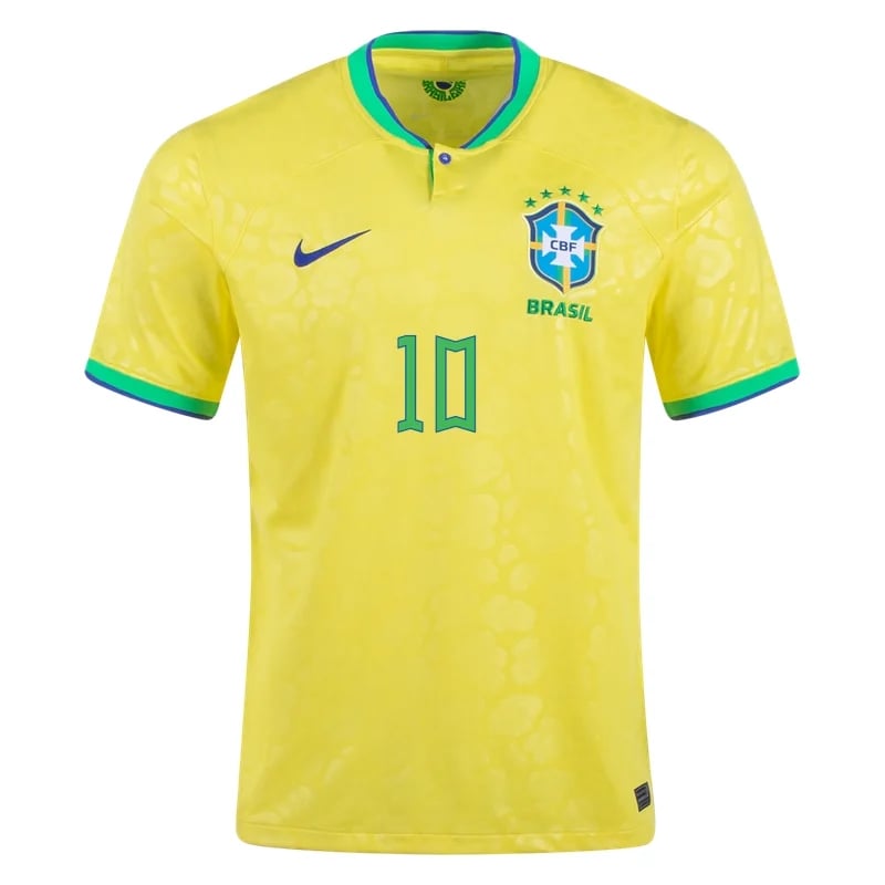 Neymar #10 Brasilien Heimtrikot Weltmeisterschaft 2022